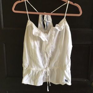 Abercrombie & Fitch white spaghetti strap tank top